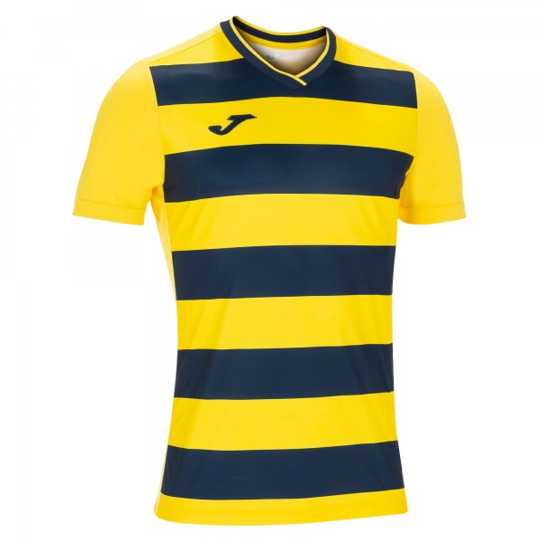 Camiseta Técnica EUROPA IV Amarillo-Azul Marino