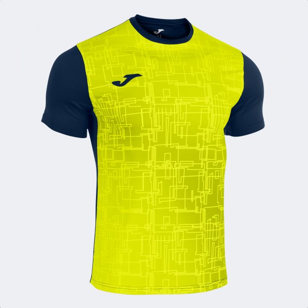 Camiseta Running ELITE VIII Azul Marino-Amarillo